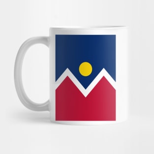 Denver City Flag, Colorado, Blue, Red, White, Yellow Mug